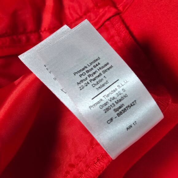 Primark Red Ruffle Pocket Dress Pants 6 - Picture 7 of 10